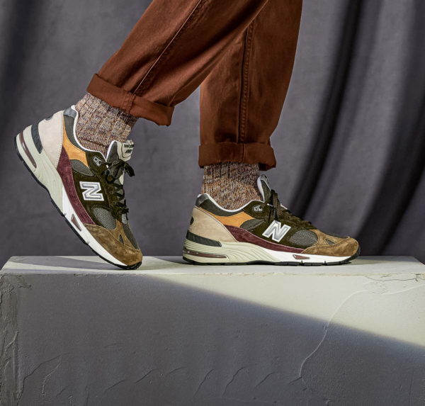 Giày New Balance 991 Made In England Green Yellow Beige M991GYB - Ảnh 4