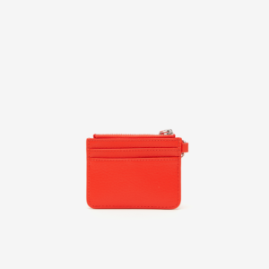 Vi Lacoste Snap Grained Leather Card Holder 'Red' NF3935G53G-L41