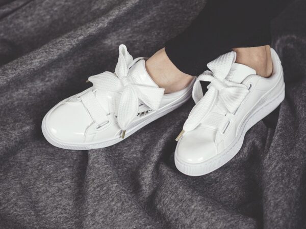 Giày Puma Basket Heart Patent Leather White 363073-02 - Ảnh 3