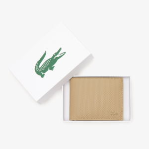 Vi Lacoste Shantaco Pique Leather Card Wallet 'Beige' NH2824C53G-L32