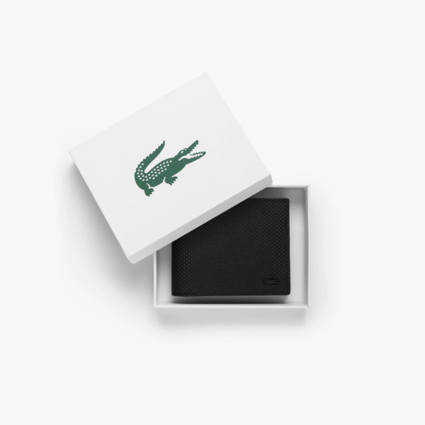 Vi Lacoste Flat Signature Leather Bifold Wallet 'Black' NH3870C53G-000