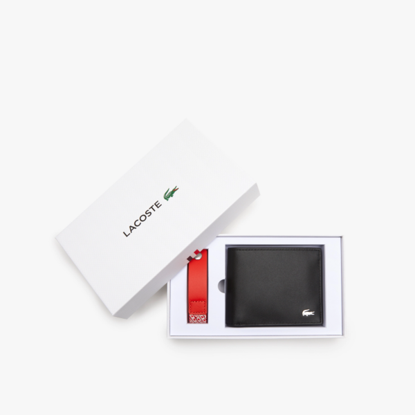 Vi Lacoste Wallet Logo Keyring Gift Set 'Black' NH4215F53G-000