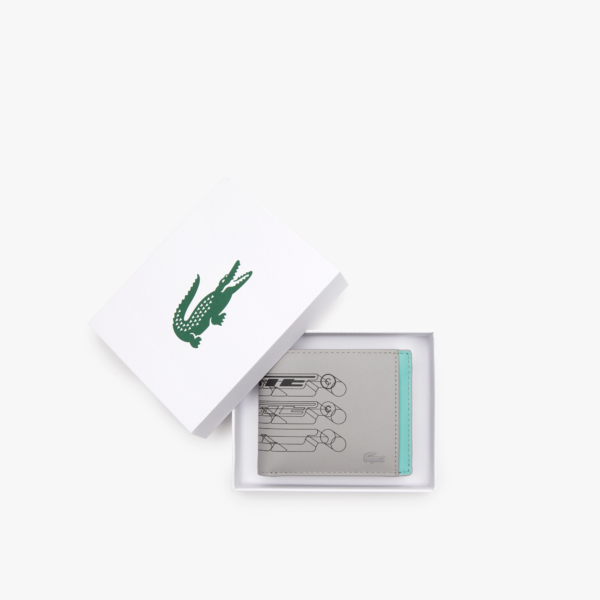 Vi Lacoste Color Lined Bifold Wallet 'Gray' NH4292F53G-L69