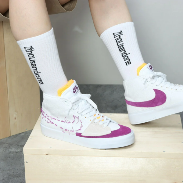 Giày Nike Zoom Blazer Mid Edge SB 'White Viotech' DA2189-100 - Ảnh 4