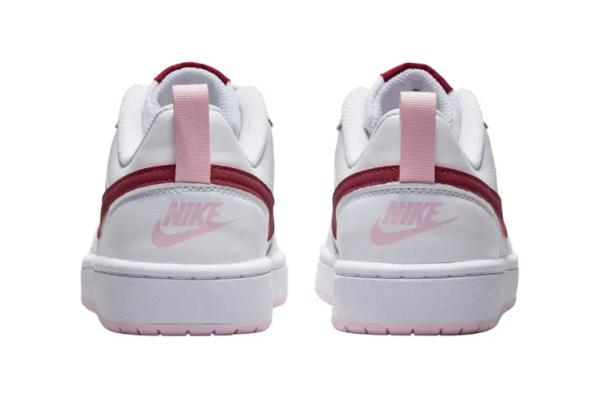 Giày Nike Court Borough Low 2 GS 'White Dark Beetroot' BQ5448-120 - Ảnh 5