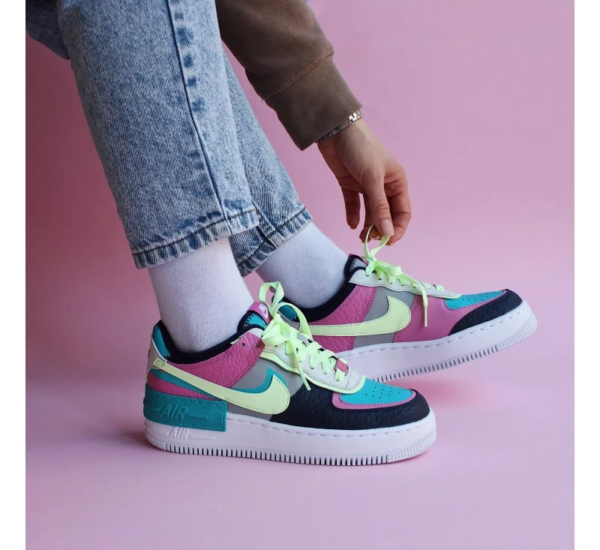Giày Nike Air Force 1 Shadow Barely Volt Oracle Aqua CK3172-001 - Ảnh 3