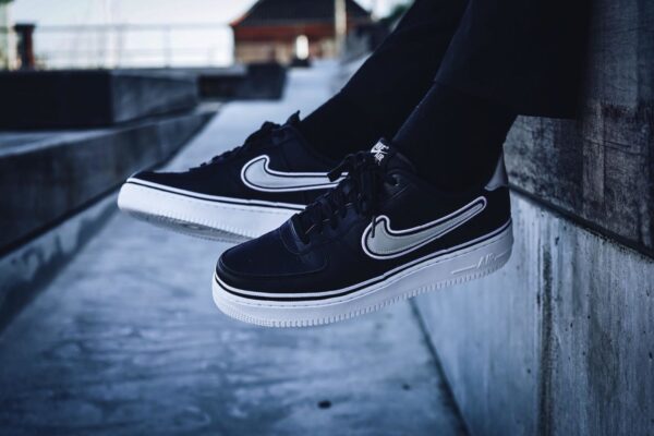 Giày Nike Air Force 1 Low Sport NBA Black White AJ7748-001 - Ảnh 5