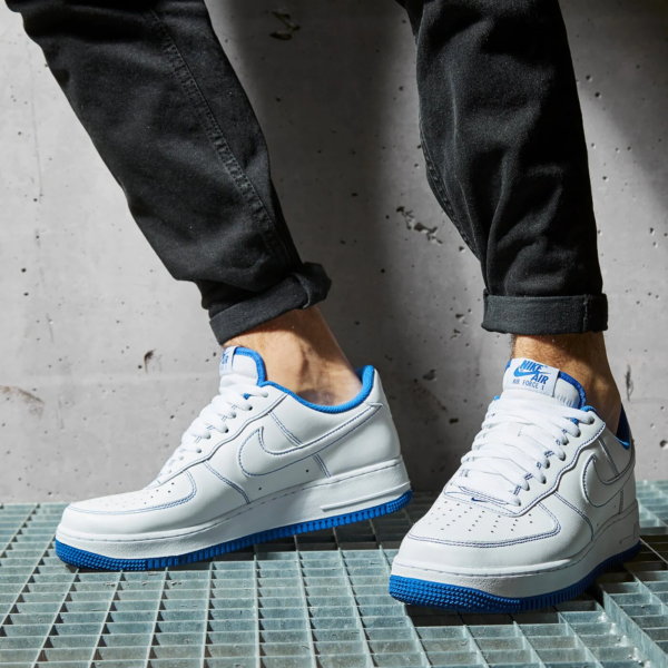 Giày Nike Air Force 1 '07 'Contrast Stitch White Game Royal' CV1724-101 - Ảnh 5