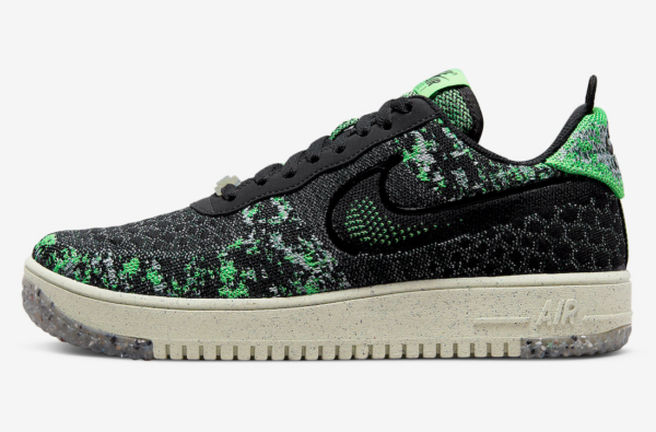 Giày Nike Air Force 1 Low Crater Flyknit 'Black Volt' DM0590-002 - Ảnh 5