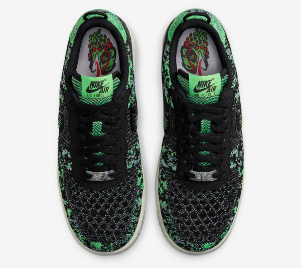 Giày Nike Air Force 1 Low Crater Flyknit 'Black Volt' DM0590-002 - Ảnh 4