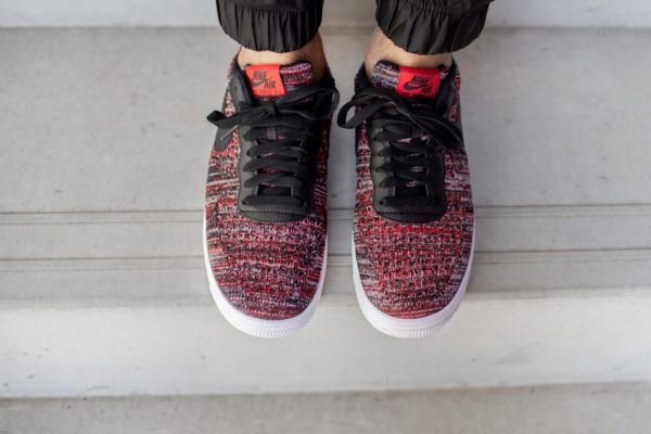 Giày Nike Air Force 1 Flyknit 2.0 'University Red Black' CI0051-600 - Ảnh 6