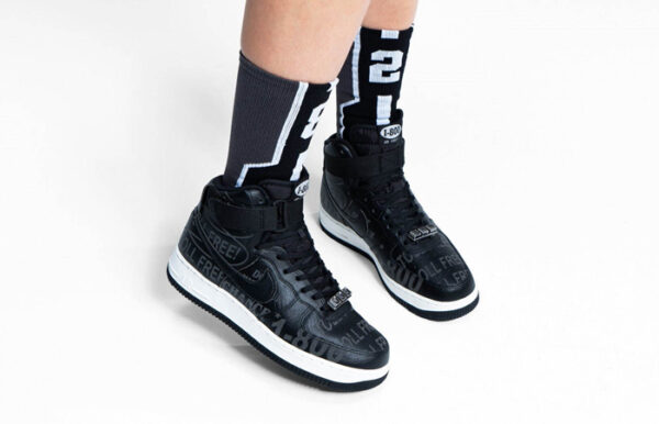 Giày Nike Air Force 1 High '07 Premium 'Toll Free Pack Black' CU1414-001 - Ảnh 3