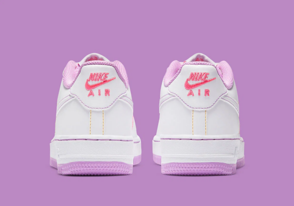 Giày Nike Air Force 1 '07 Low GS 'Contrast Stitch Fuchsia Glow' CW1575-110 - Ảnh 4