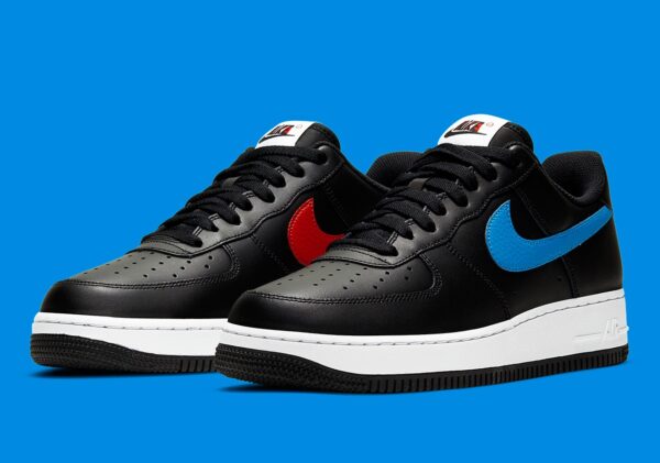 Giày Nike Air Force 1 '07 'Mismatch Swooshes Black' CT2816-001 - Ảnh 2