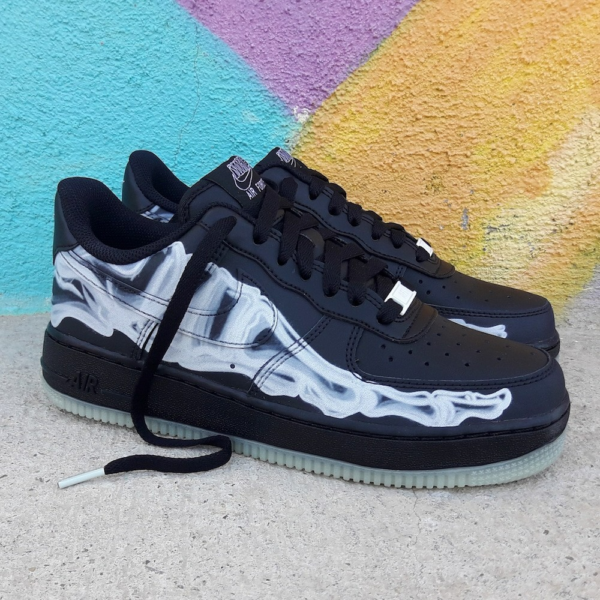 Giày Nike Air Force 1 '07 QS 'Black Skeleton' BQ7541-001 - Ảnh 2