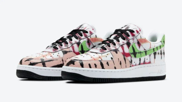 Giày Nike Air Force 1 Black Tie Dye CW1267-101 - Ảnh 9