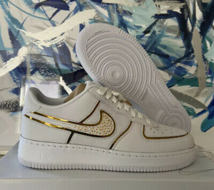 Giay Nike Air Force 1 Low CR7 Ronaldo White Gold Premium DN2501-991