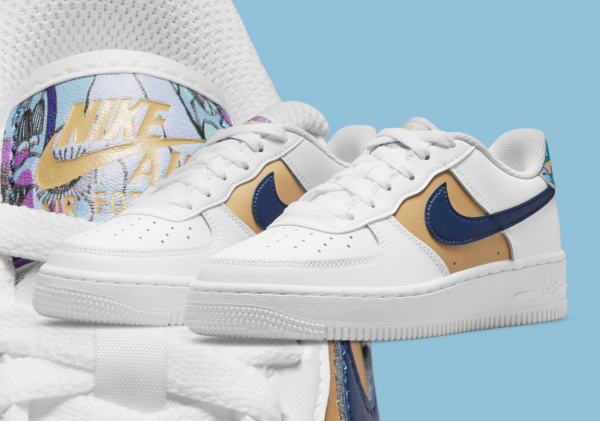 Giày Nike Air Force 1 Low LV8 GS 'White Floral' DM3089-100 - Ảnh 5