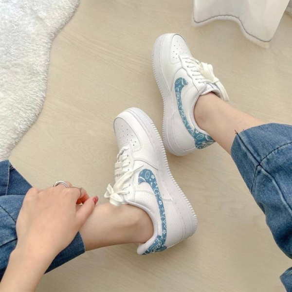 Giày Nike Wmns Air Force 1 '07 Essentials 'Blue Paisley' DH4406-100 - Ảnh 2