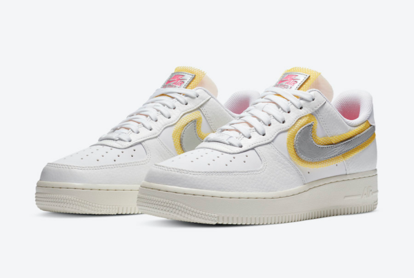 Giày Nike Air Force 1 07 LX Color White Metallic Silver CZ8104-100 - Ảnh 6