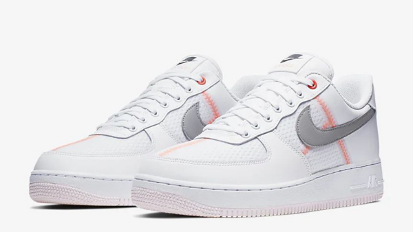 Giày Nike Air Force 1 LV8 1 GS 'White Hyper Crimson' AV0743-100 - Ảnh 4