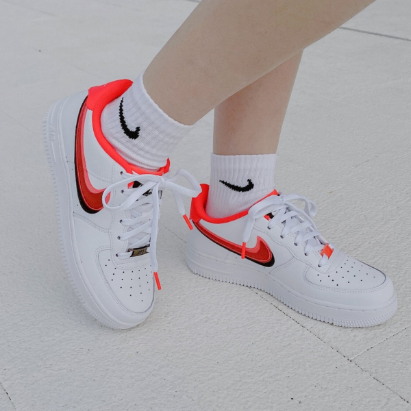 Giày Nike Air Force 1 LV8 GS 'Double Swoosh Bright Crimson' CW1574-101 - Ảnh 2