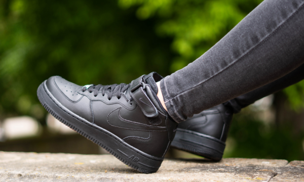 Giày Nike Air Force 1 Mid GS 'Black' 314195-004 - Ảnh 8