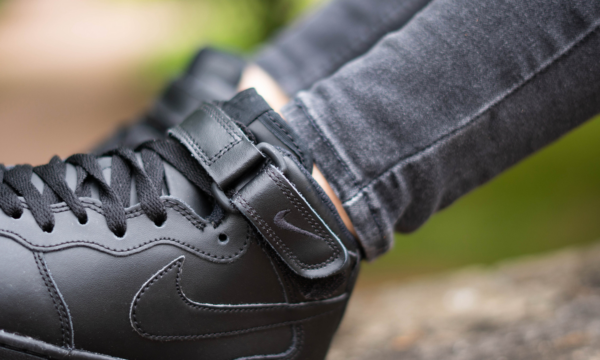 Giày Nike Air Force 1 Mid GS 'Black' 314195-004 - Ảnh 7