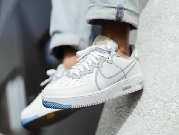 Giày Nike Air Force 1 React 'Smoke Grey Gold' CT1020-100 - Ảnh 6
