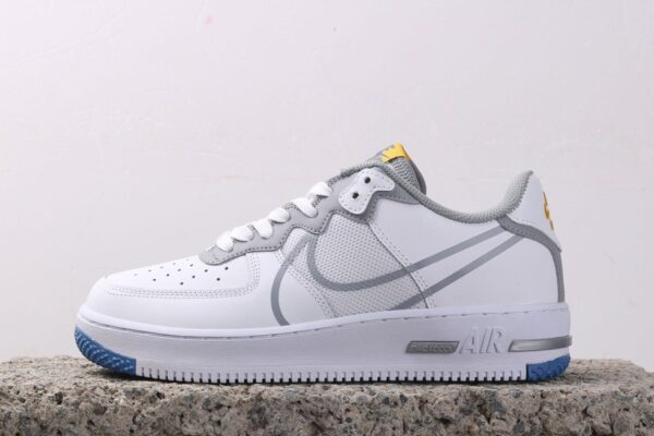 Giày Nike Air Force 1 React 'Smoke Grey Gold' CT1020-100 - Ảnh 7