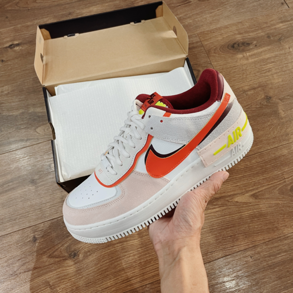 Giày Nike Wmns Air Force 1 Shadow 'Team Red Orange Pearl' CU8591-600 - Ảnh 2
