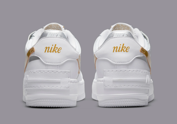 Giày Nike Wmns Air Force 1 Shadow 'White Metallic Gold' DM3064-100 - Ảnh 5