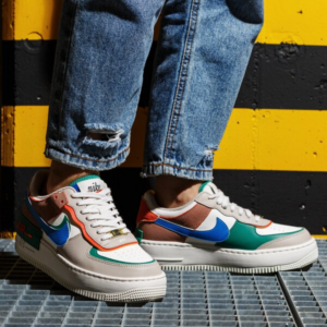 Alternative view of Giày Nike Wmns Air Force 1 Shadow 'Sail Signal Blue Green' CI0919-109