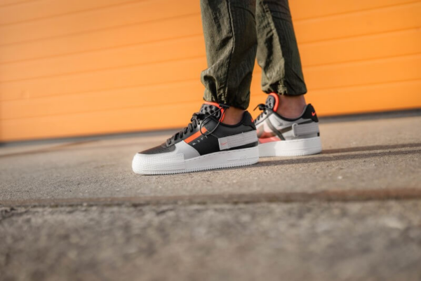 Giày Nike Air Force 1 Type Black Hyper Crimson CQ2344-001 - Ảnh 6