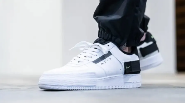 Giày Nike Air Force 1 Type White Black Volt AT7859-101 - Ảnh 2