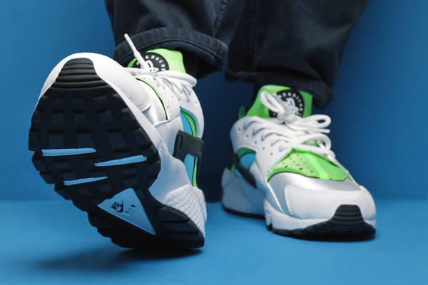 Giày Nike Air Huarache Run White Clearwater Flash Lime 634835-100 - Ảnh 2