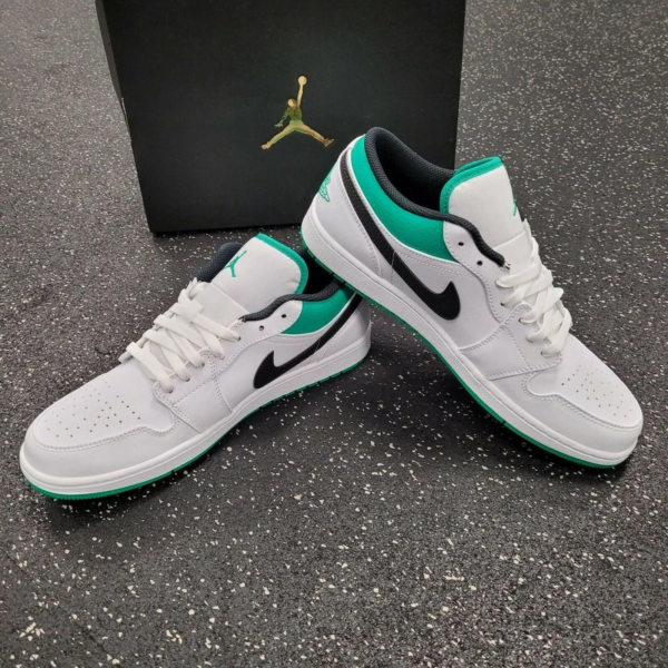 Giày Nike Air Jordan 1 Low 'White Lucky Green' 553558-129 - Ảnh 6