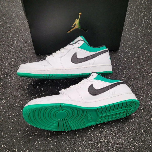 Giày Nike Air Jordan 1 Low 'White Lucky Green' 553558-129 - Ảnh 5
