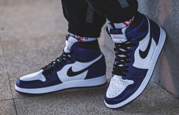 Giày Nike Air Jordan 1 Retro High Court 'Purple White 2.0' (GS) 575441-500 - Ảnh 2