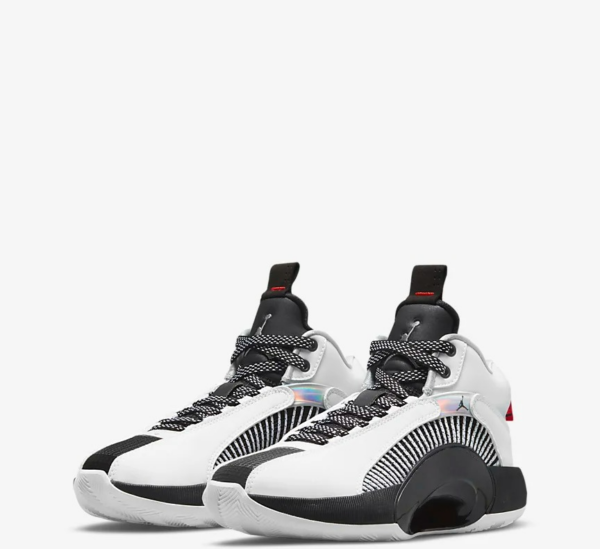 Giày Nike Air Jordan 35 Low GS ‘Black White Red’ CQ9433-101 - Ảnh 4