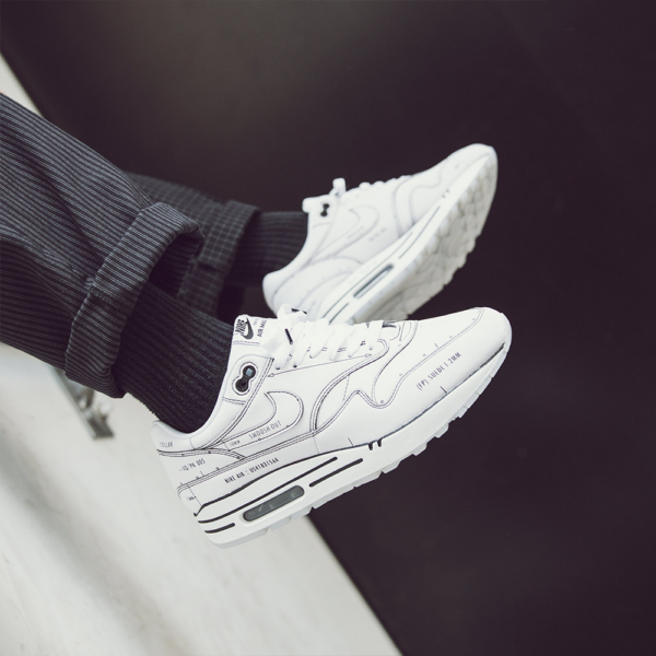 Giày Nike Air Max 1 Tinker 'Sketch to Shelf White' CJ4286-100 - Ảnh 3