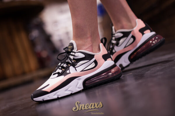 Giày Nike Air Max 270 React 'Black White Bleached Coral' (W) AT6174-005 - Ảnh 4