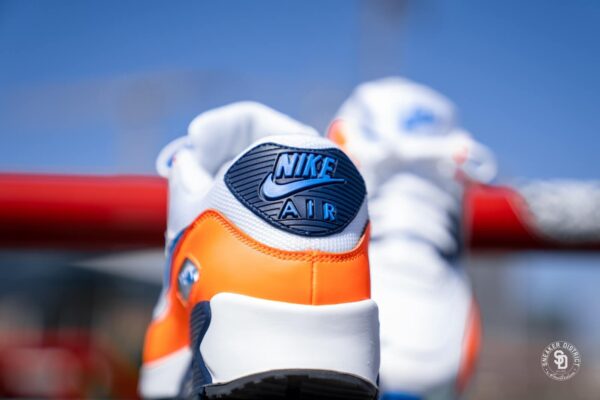 Giày Nike Air Max 90 White 'Photo Blue Total Orange' AJ1285-104 - Ảnh 10