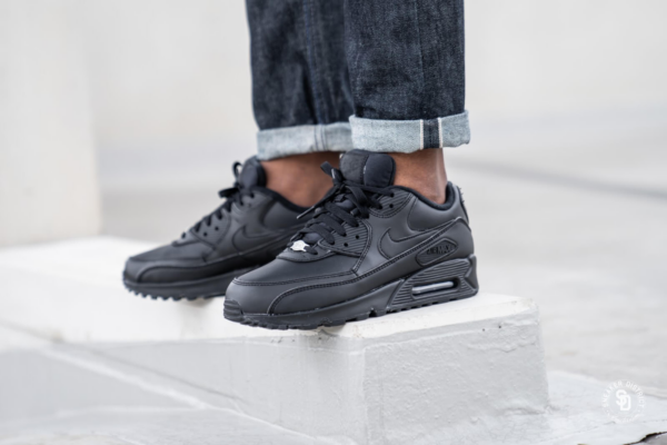 Giày Nike Air Max 90 Leather 'Black' 302519-001 - Ảnh 5