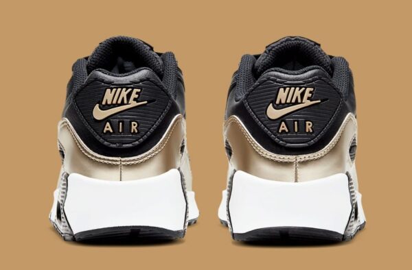 Giày Nike Air Max 90 LTR GS 'Black Metallic Gold Star' CD6864-008 - Ảnh 5