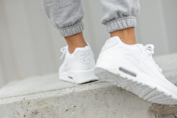 Giày Nike Air Max 90 Leather GS 'White' CD6864-100 - Ảnh 4