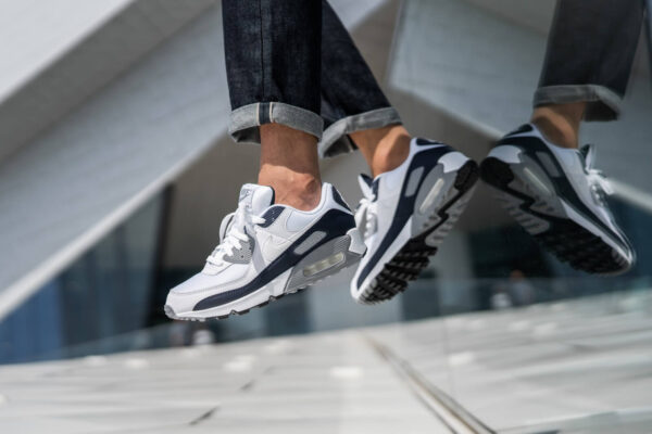 Giày Nike Air Max 90 'White Grey Obsidian' CT4352-100 - Ảnh 2