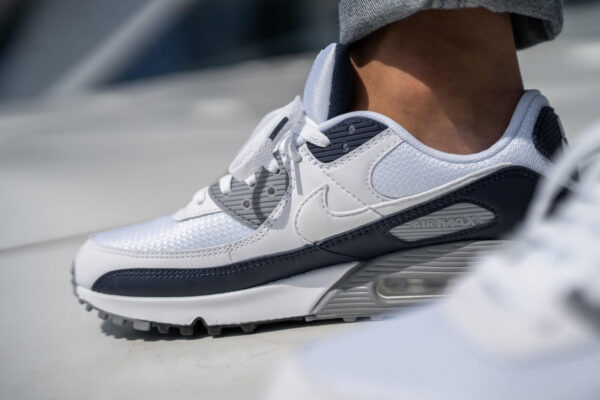 Giày Nike Air Max 90 'White Grey Obsidian' CT4352-100 - Ảnh 3
