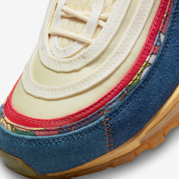 Giày Nike Air Max 97 'Coconut Milk Fossil Denim Red' DV1486-162 - Ảnh 7