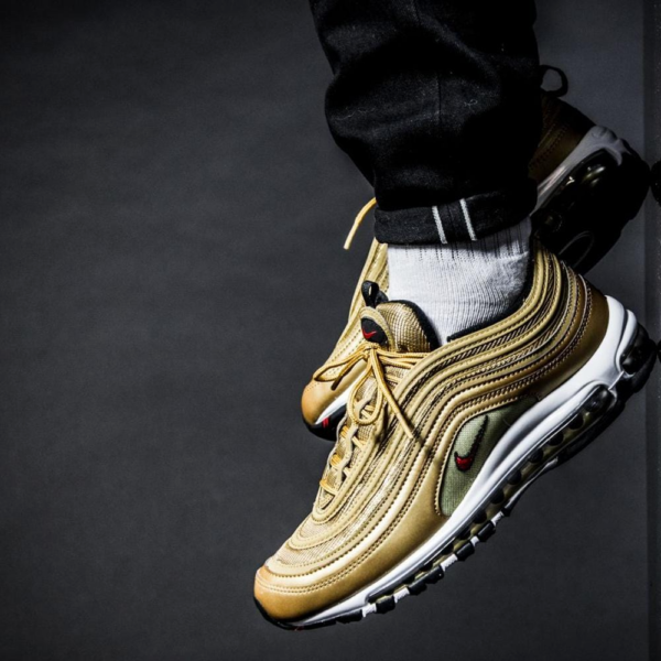Giày Nike Air Max 97 OG QS 'Metallic Gold' 884421-700 - Ảnh 4